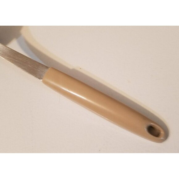 Vintage FLINT Arrowhead Stainless Steel Soup Ladle Spoon 9 1/2" Wheat handle #3 - Picture 5 of 6